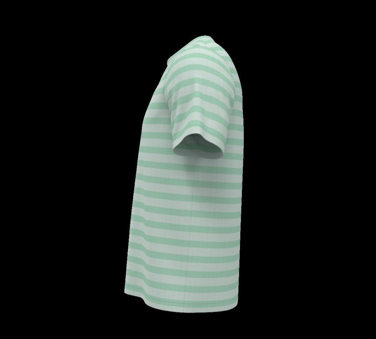 Tshirt low poly quad mash game ready AR VR Low-poly 3D model_4