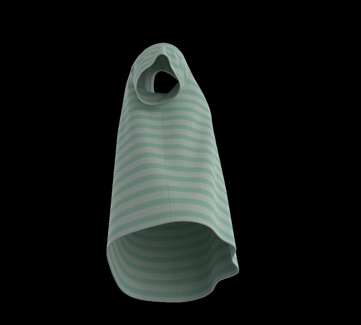 Tshirt low poly quad mash game ready AR VR Low-poly 3D model_8