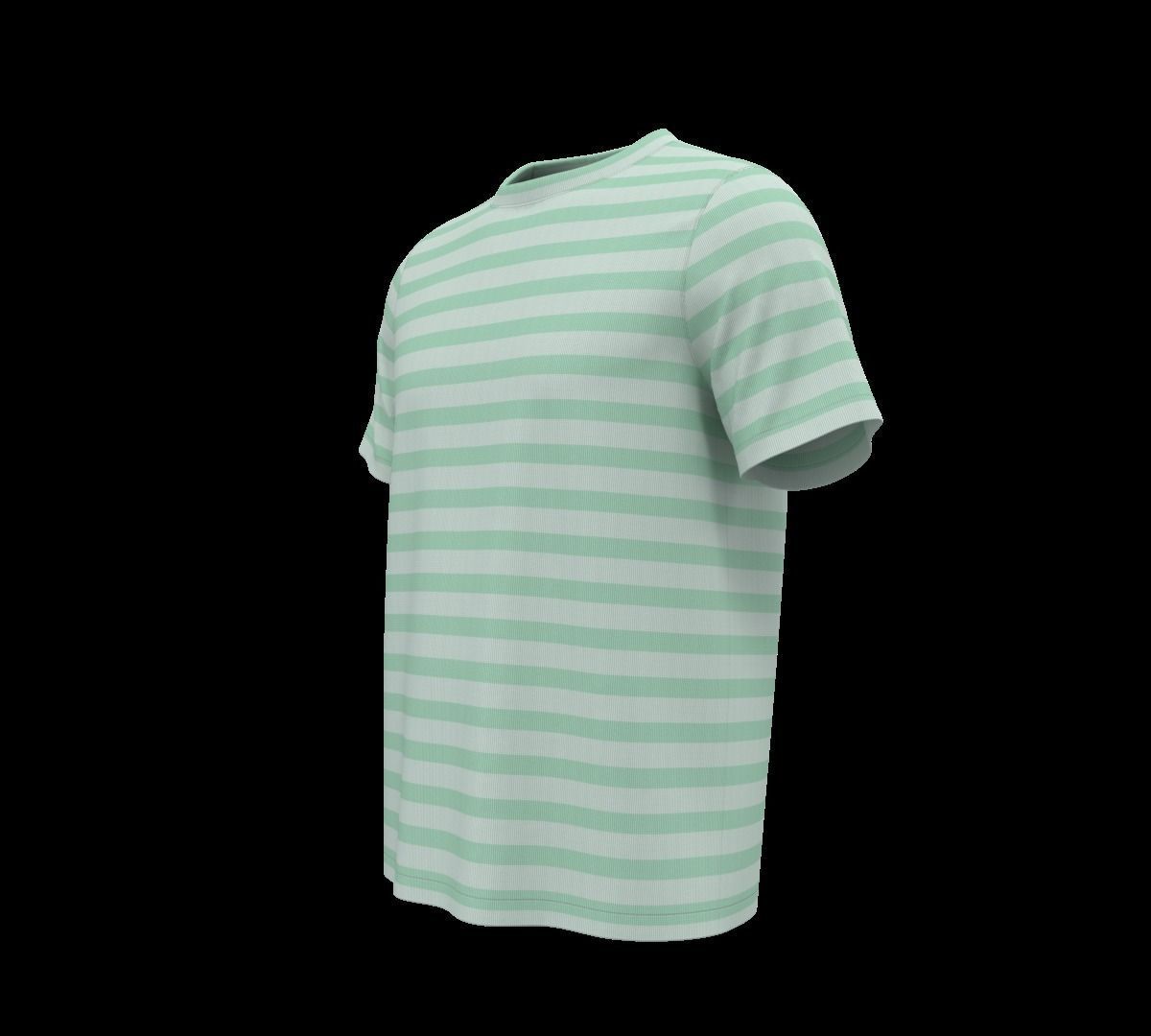 Tshirt low poly quad mash game ready AR VR Low-poly 3D model_3