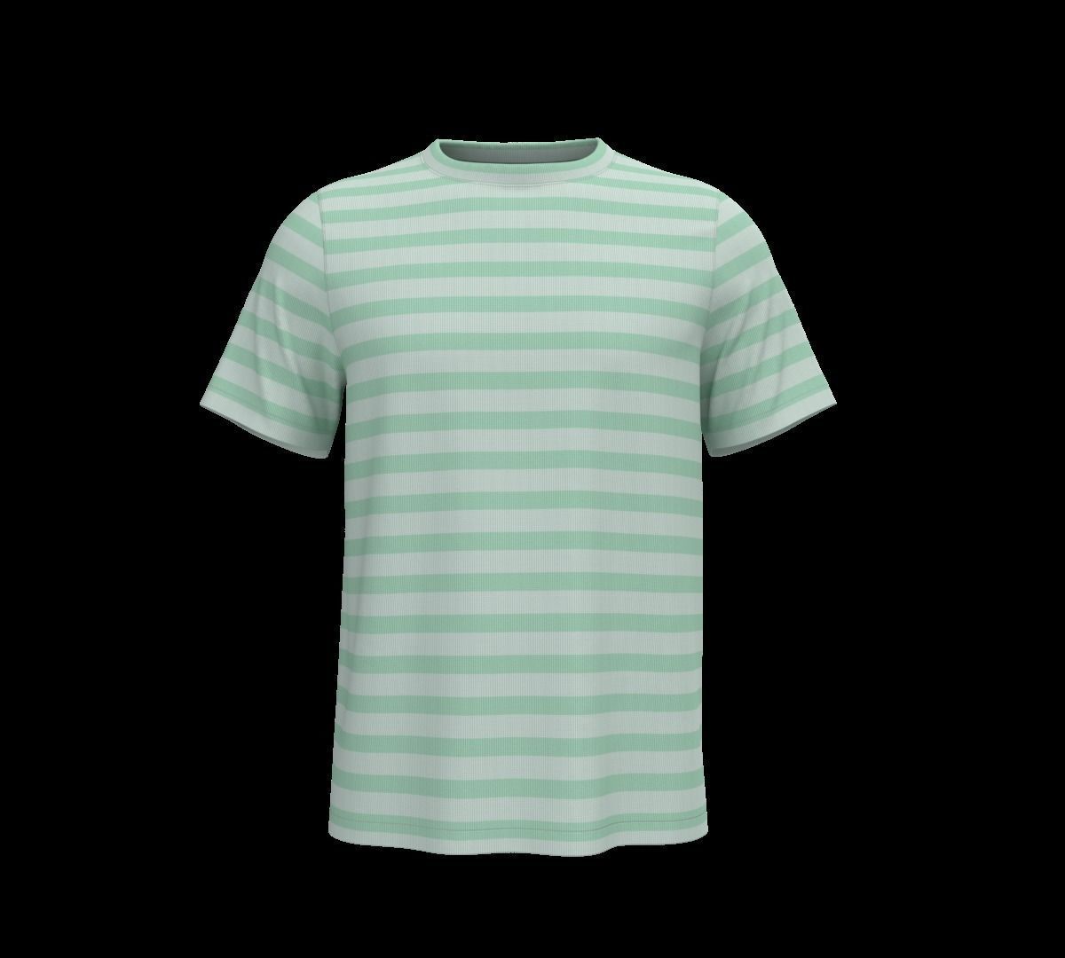 Tshirt low poly quad mash game ready AR VR Low-poly 3D model_1