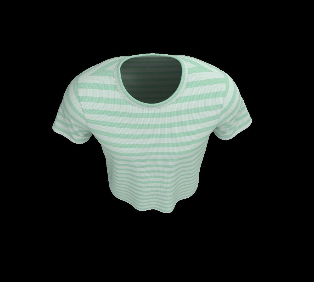 Tshirt low poly quad mash game ready AR VR Low-poly 3D model_10