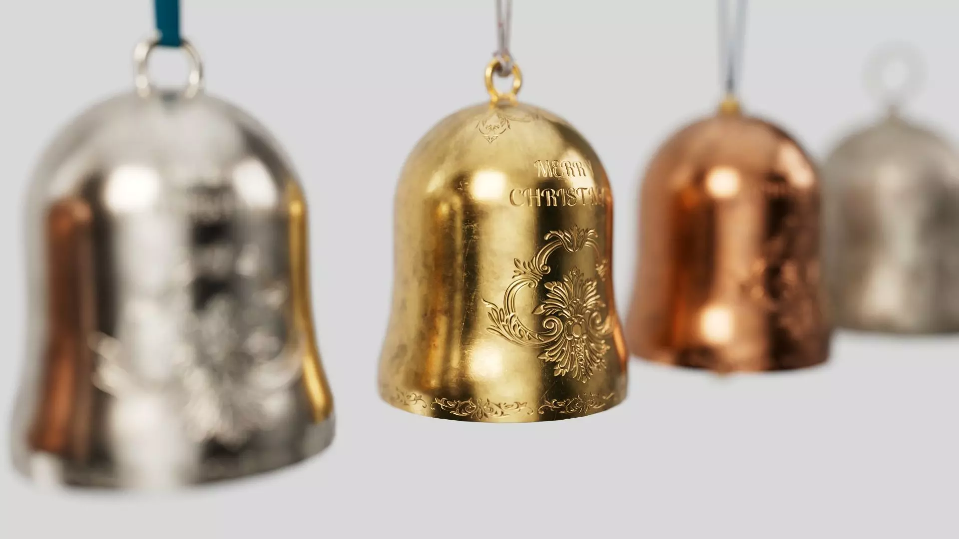 Christmas bell builder v2 with 14 mesh 4 skin and 3 colors Low-poly 3D model_0