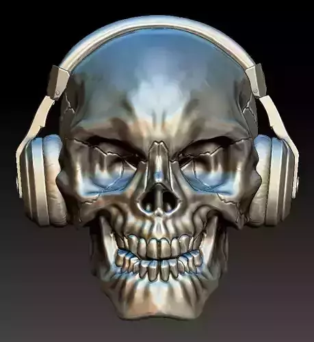 skull headphone  3D print model