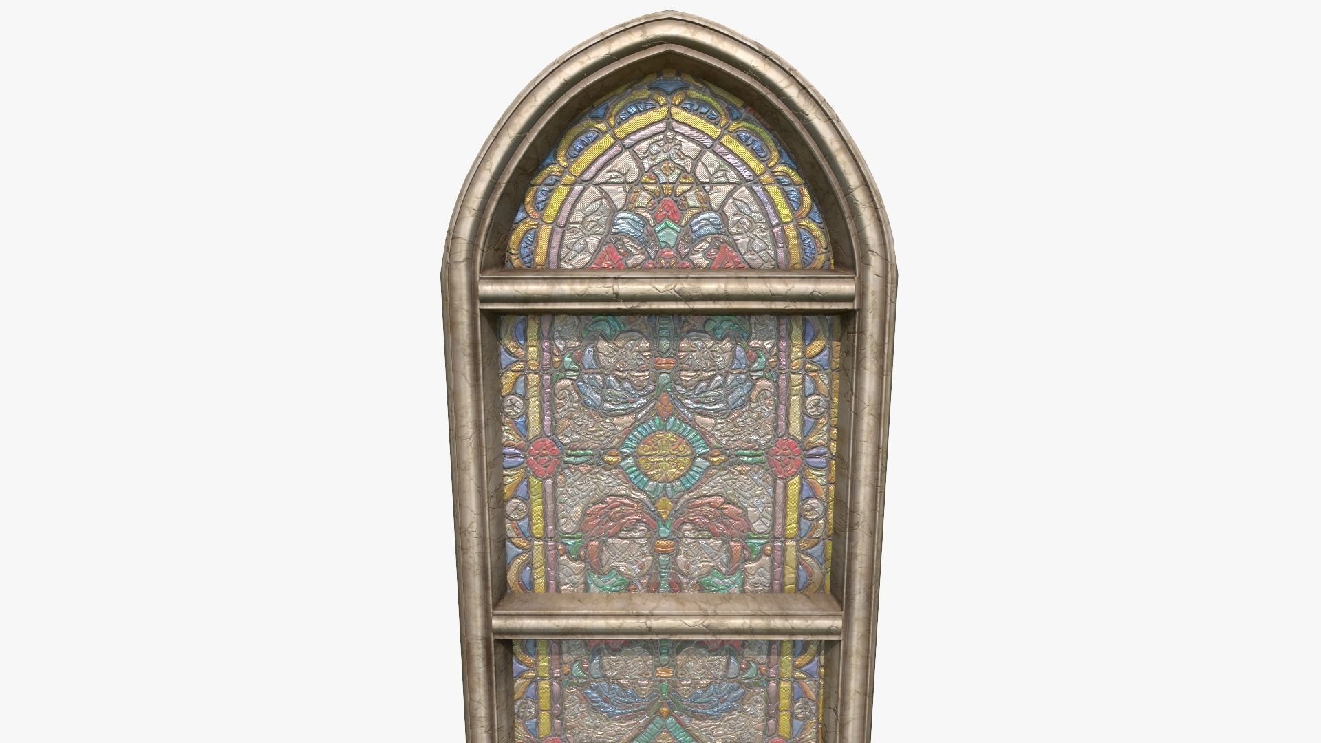 Stained Glass Church Window Low-poly 3D model_15
