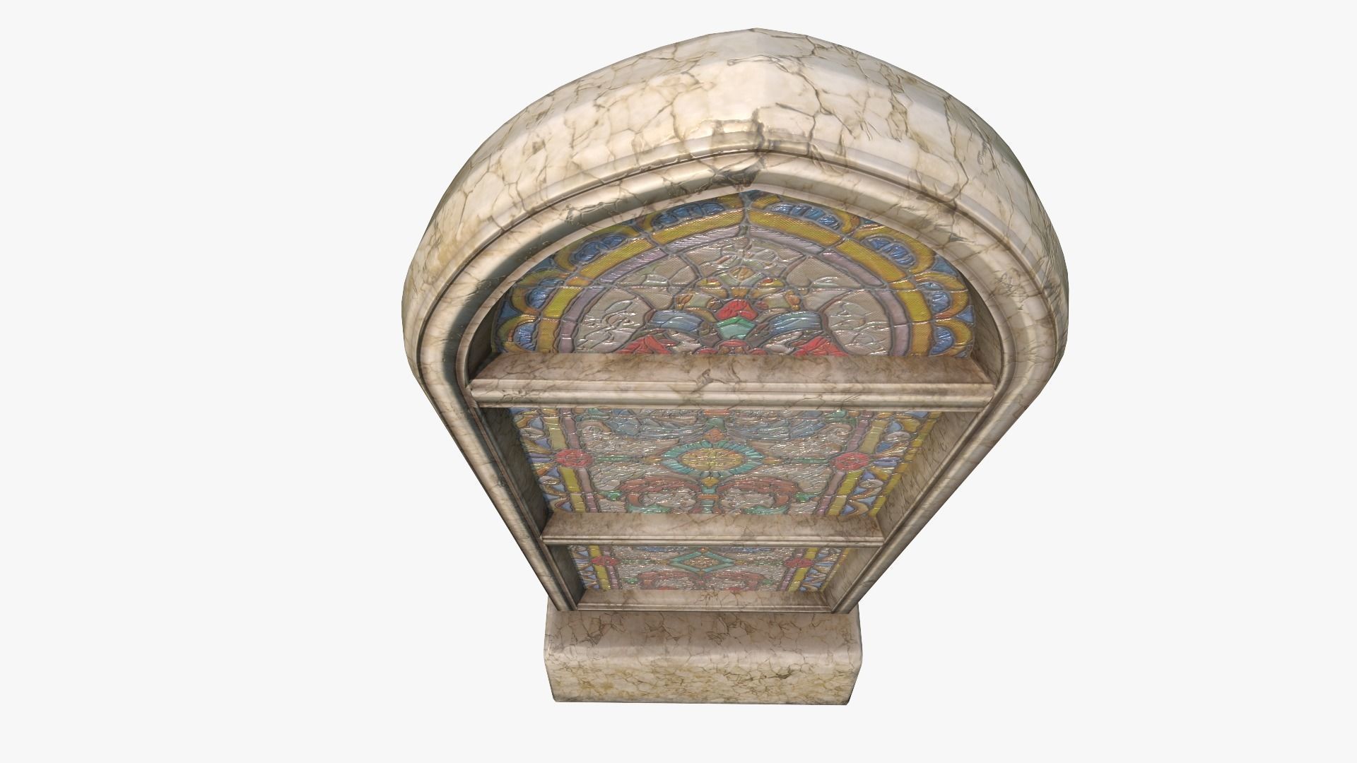 Stained Glass Church Window Low-poly 3D model_8