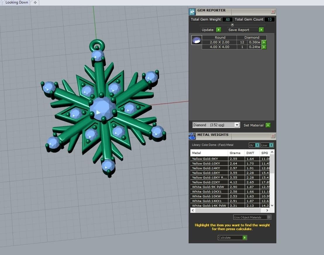 snow pendant jewelry 3D print model_9
