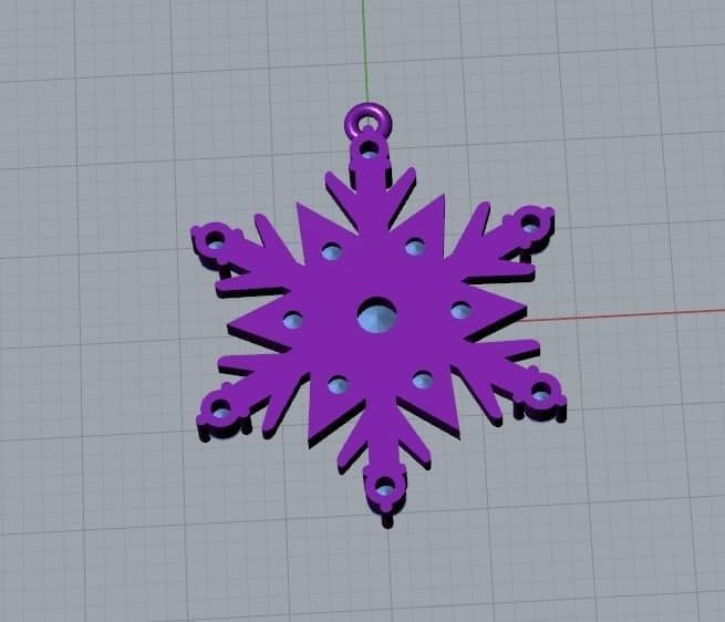snow pendant jewelry 3D print model_8