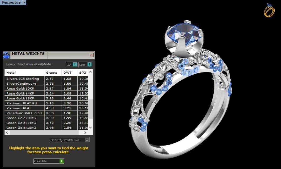 solitaire ring 3D print model_7