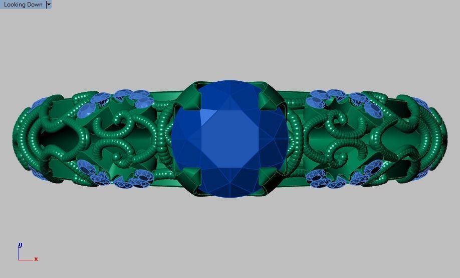 solitaire ring 3D print model_19