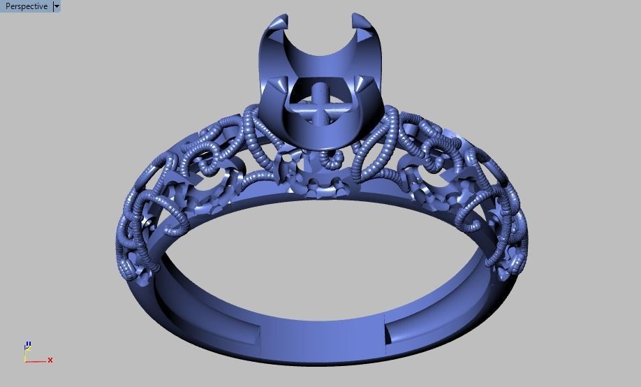 solitaire ring 3D print model_27