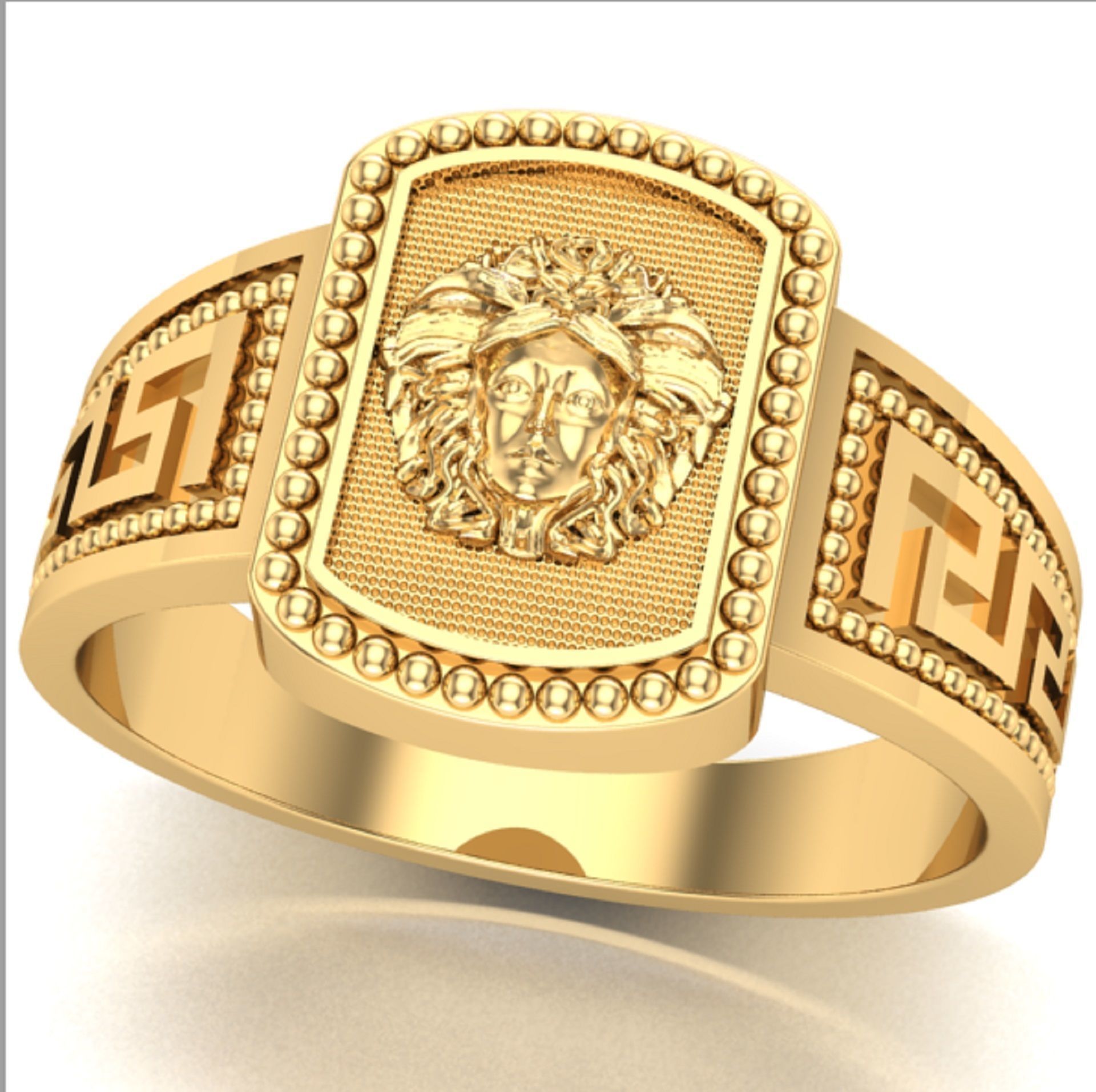 Greek ring medusa  3D print model_5