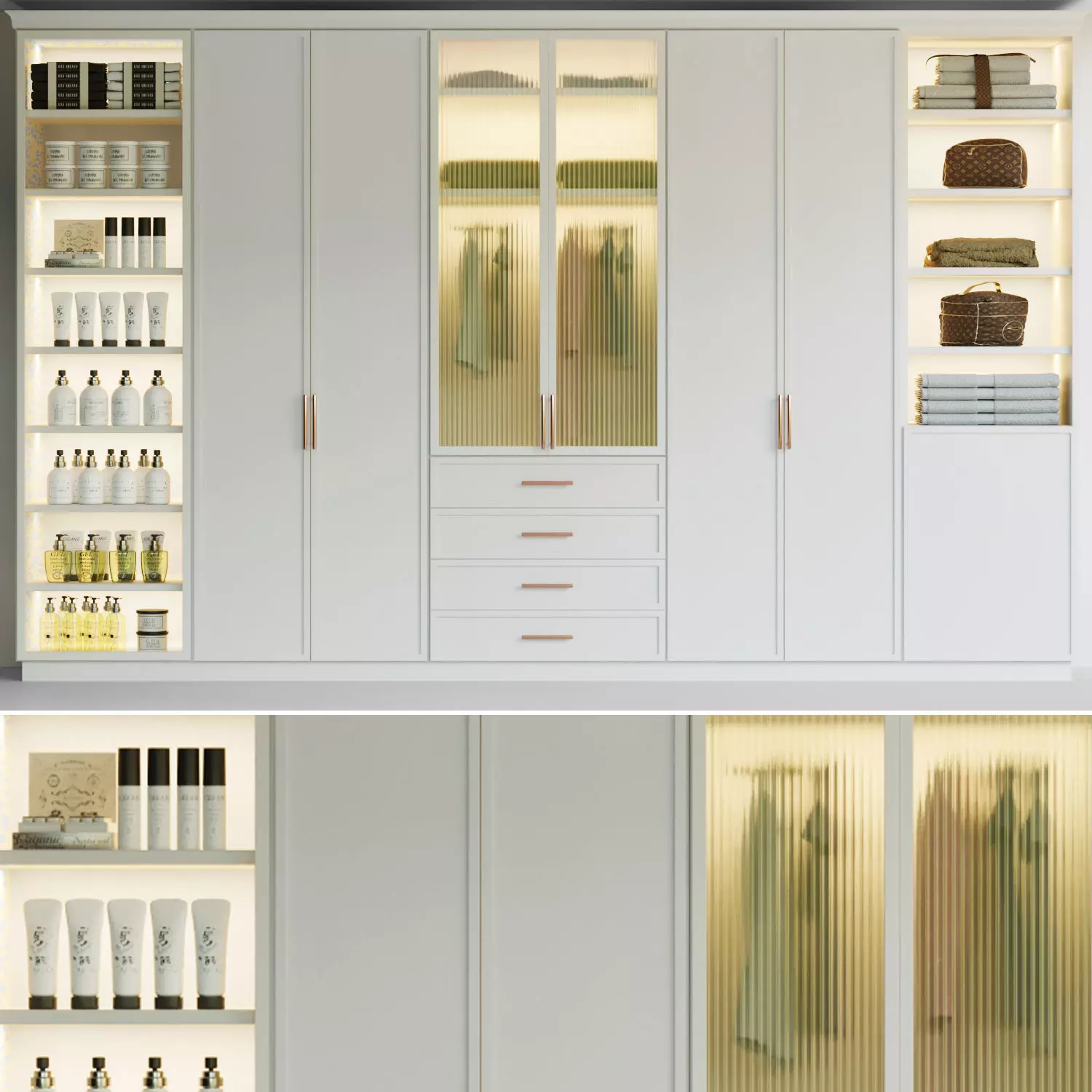 Cupboard 2 perfume shelf in store 3D model_0