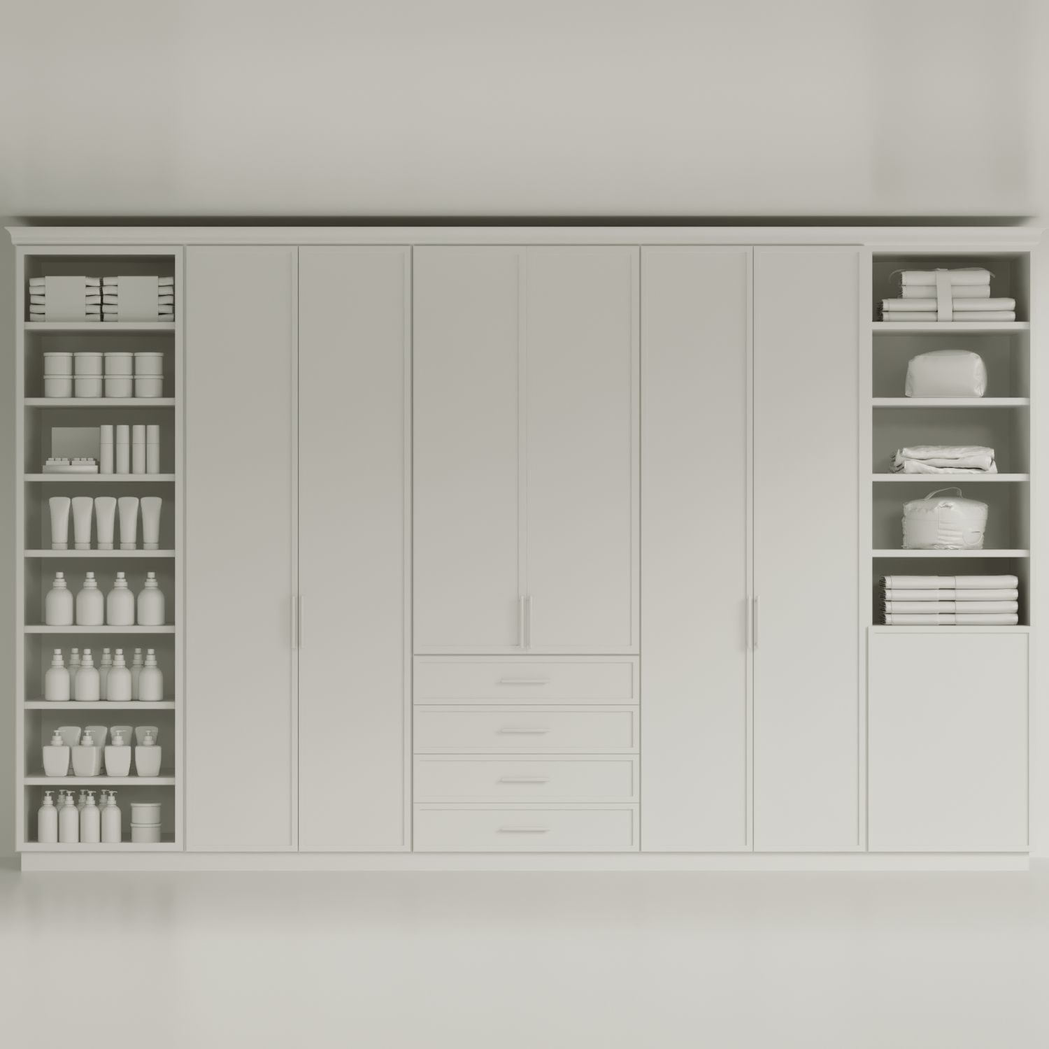 Cupboard 2 perfume shelf in store 3D model_1