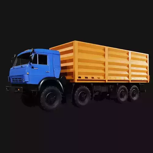 Kamaz Truck Low-poly 3D model