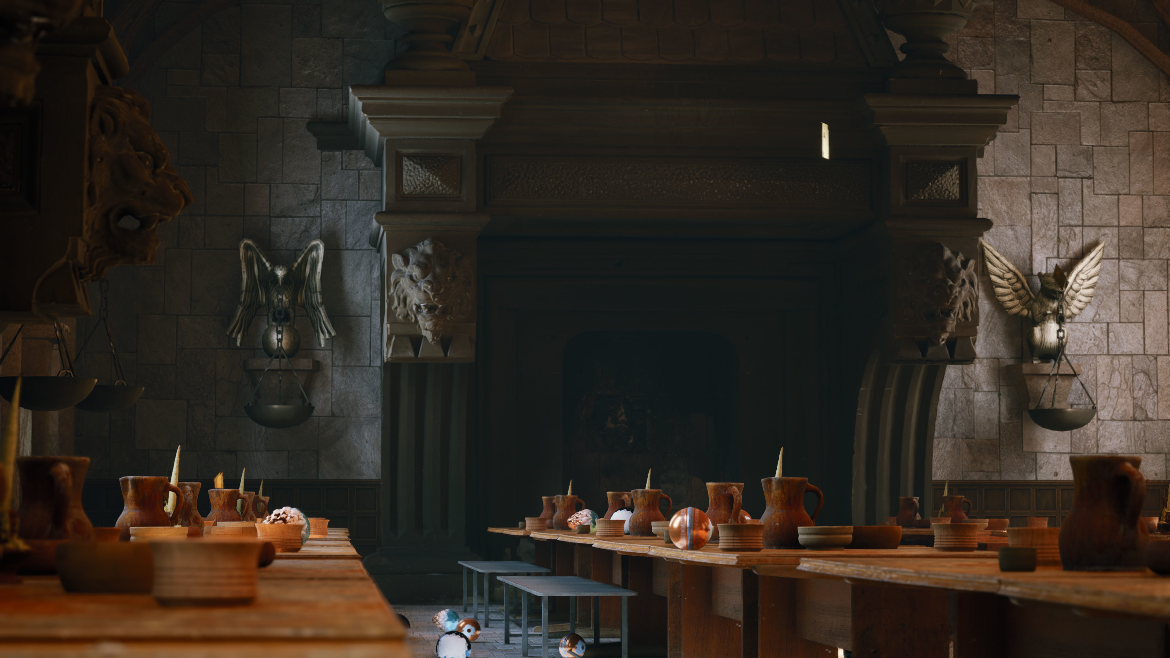 Christmas In Hogwarts Low-poly 3D model_9