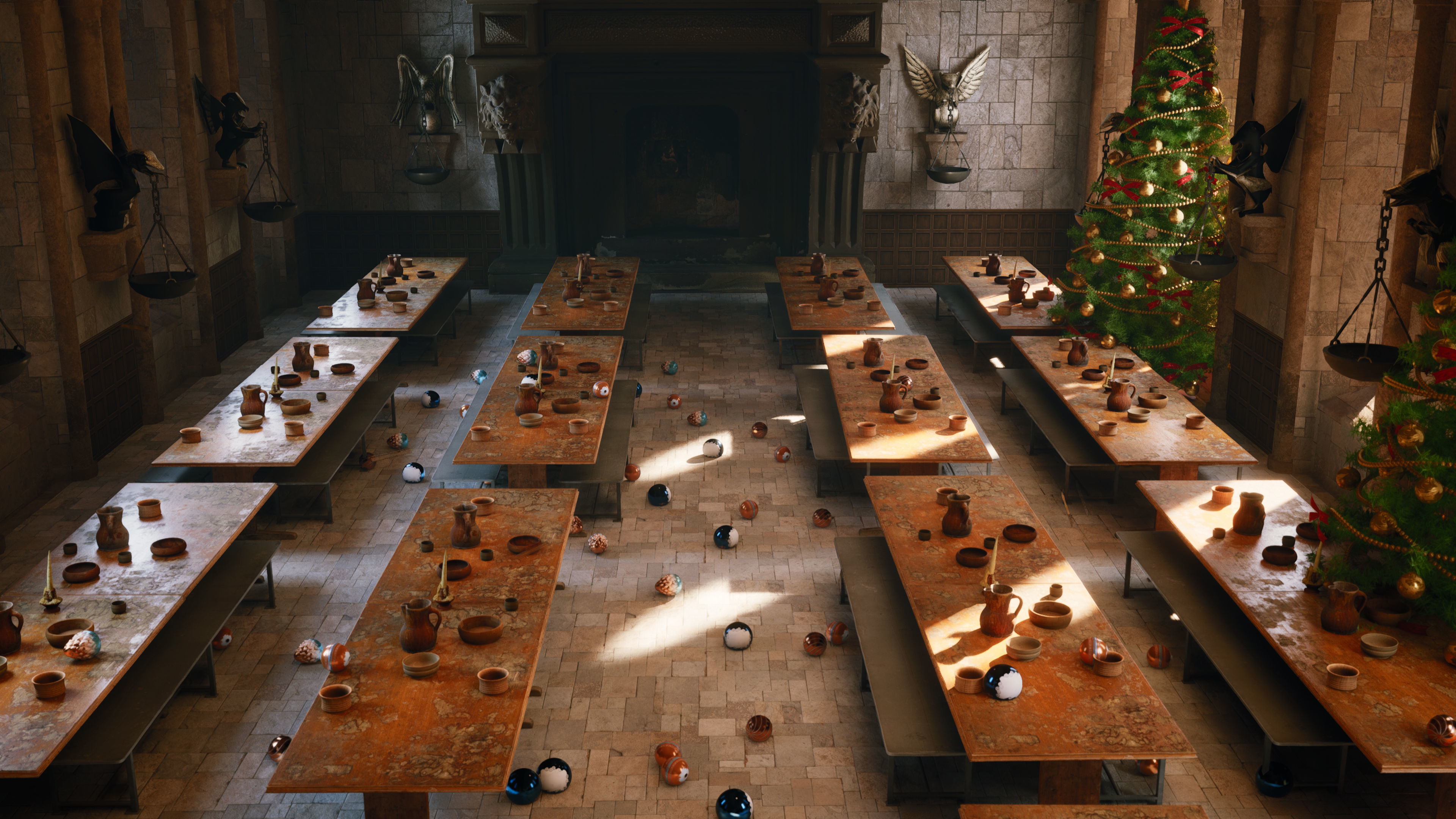 Christmas In Hogwarts Low-poly 3D model_2