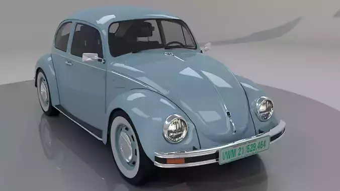 Volkswagen Beetle Last Edition - Ultima Edicion 2003 Low Poly 3D model