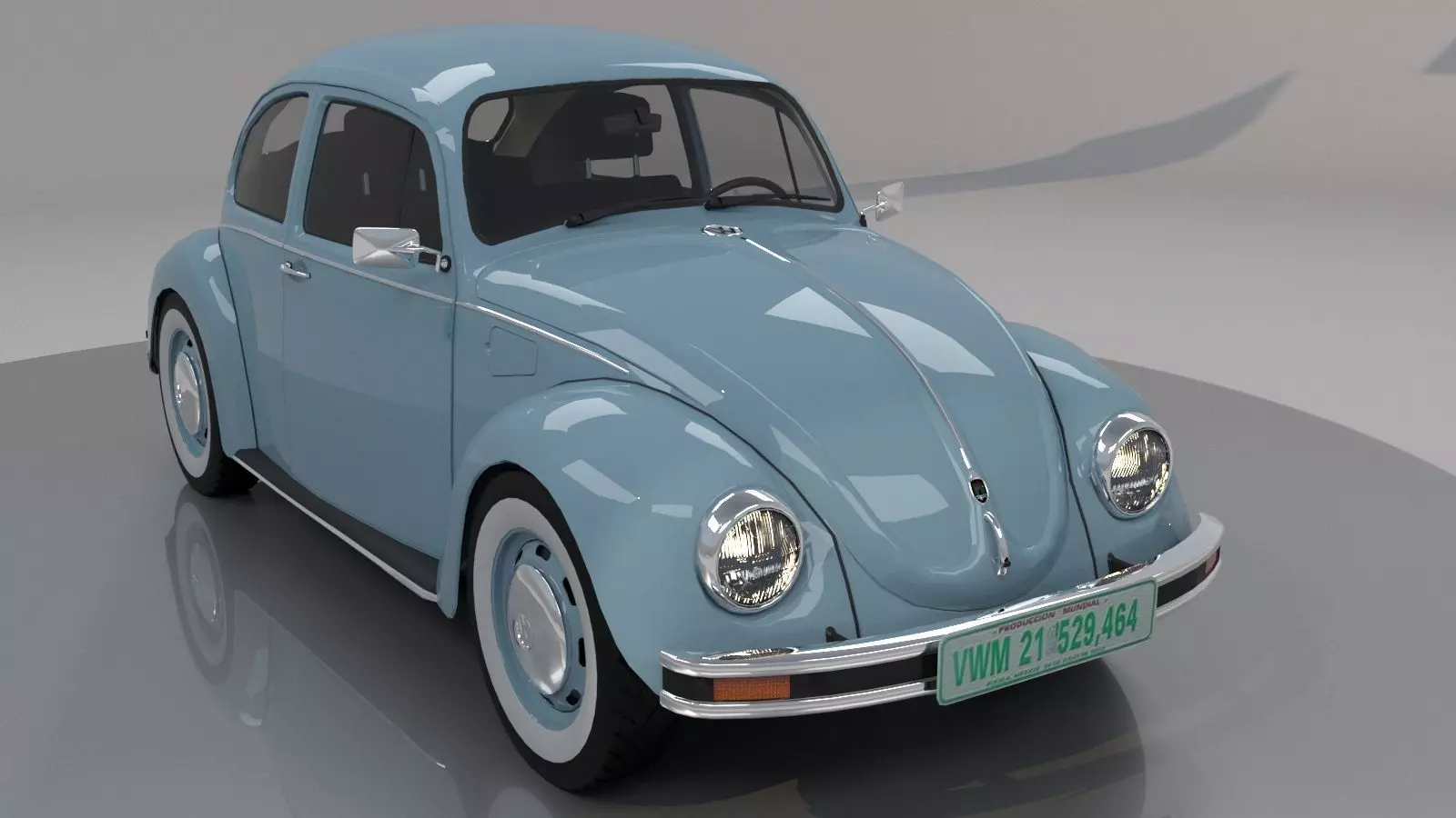 Volkswagen Beetle Last Edition - Ultima Edicion 2003 Low Poly 3D model