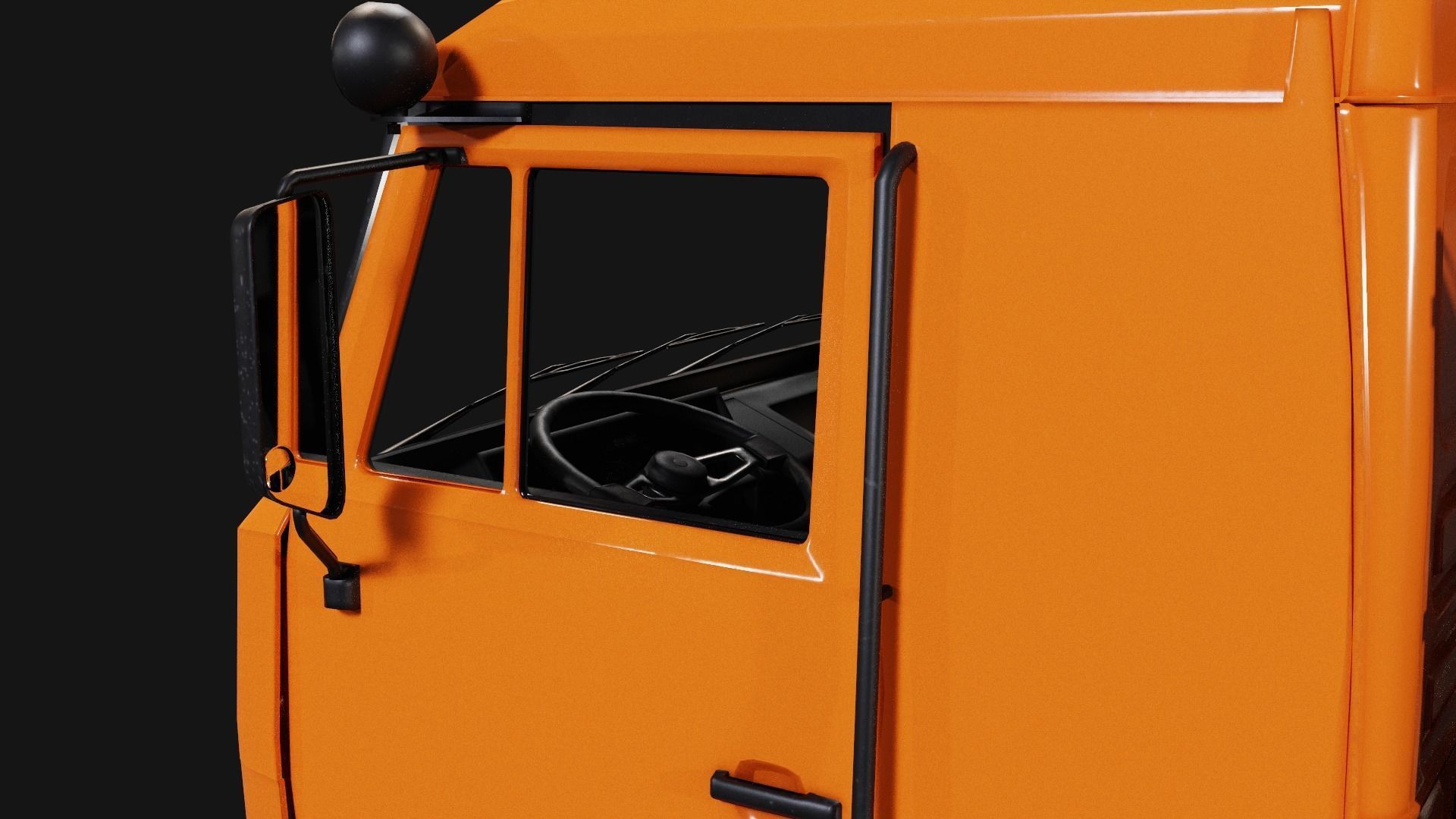 Kamaz Truck Low-poly 3D model_11