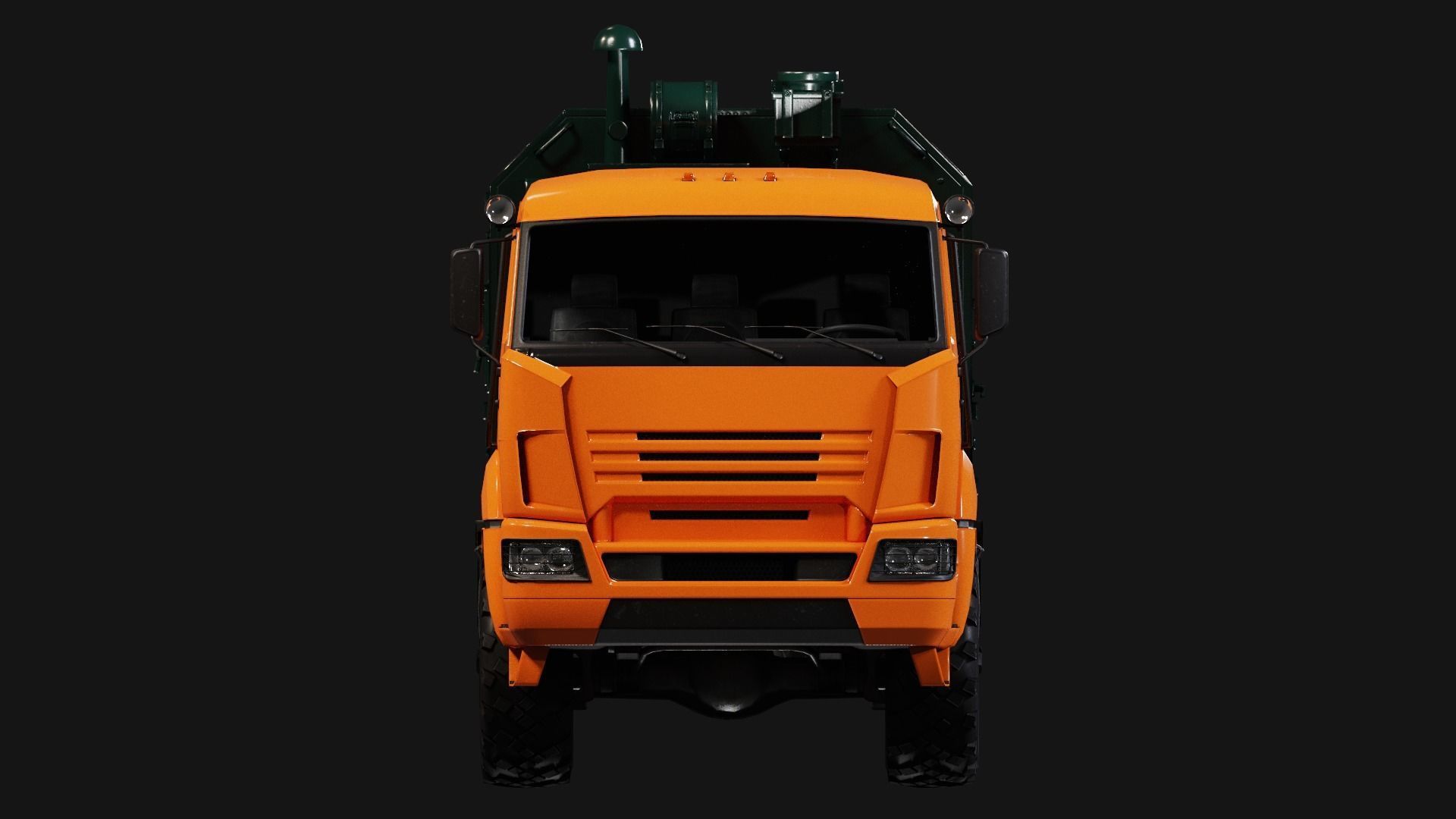 Kamaz Truck Low-poly 3D model_5