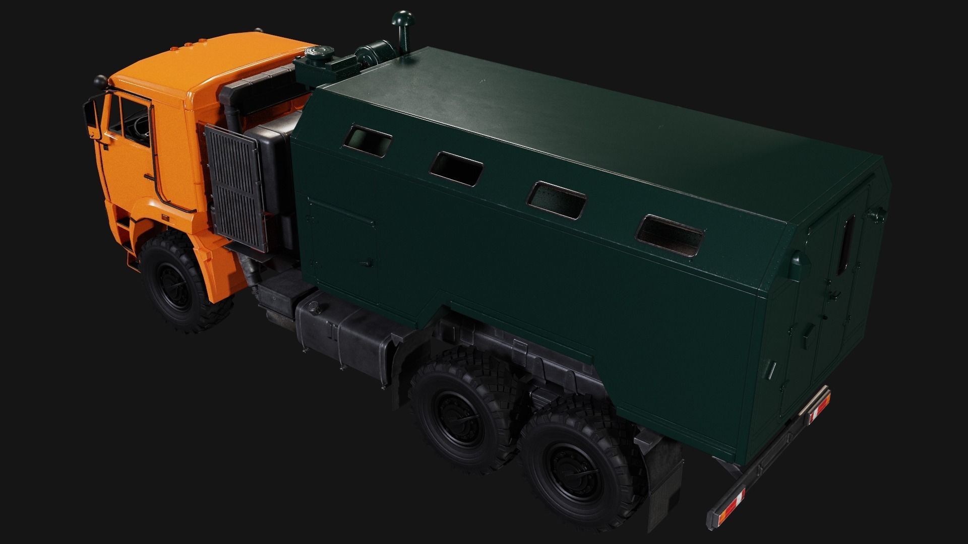 Kamaz Truck Low-poly 3D model_7