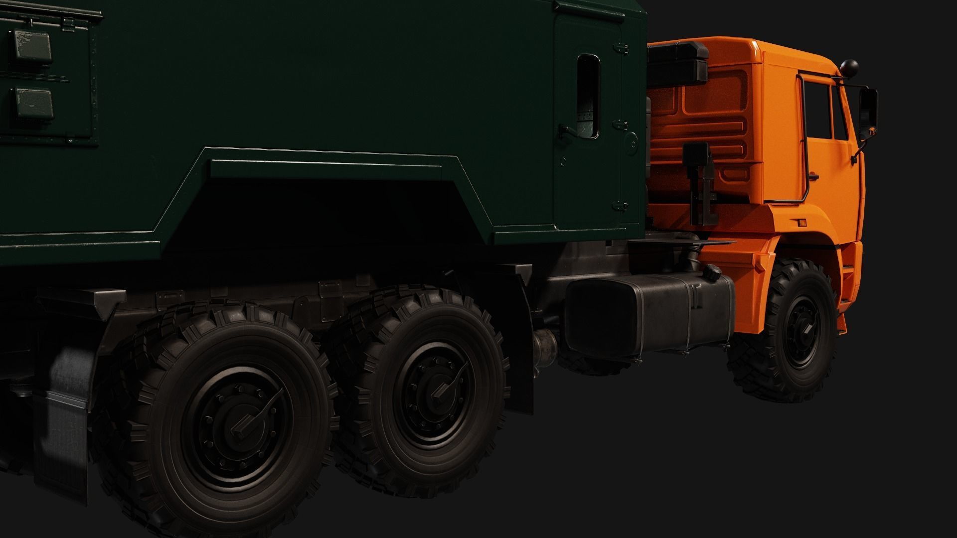 Kamaz Truck Low-poly 3D model_9