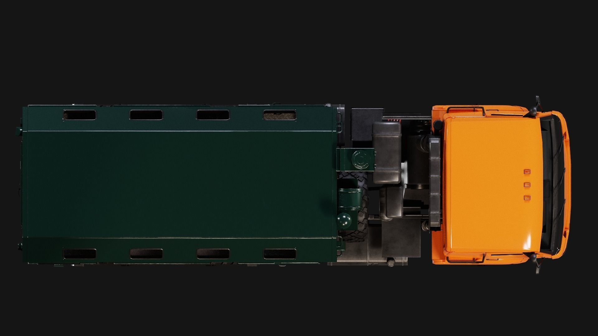 Kamaz Truck Low-poly 3D model_6