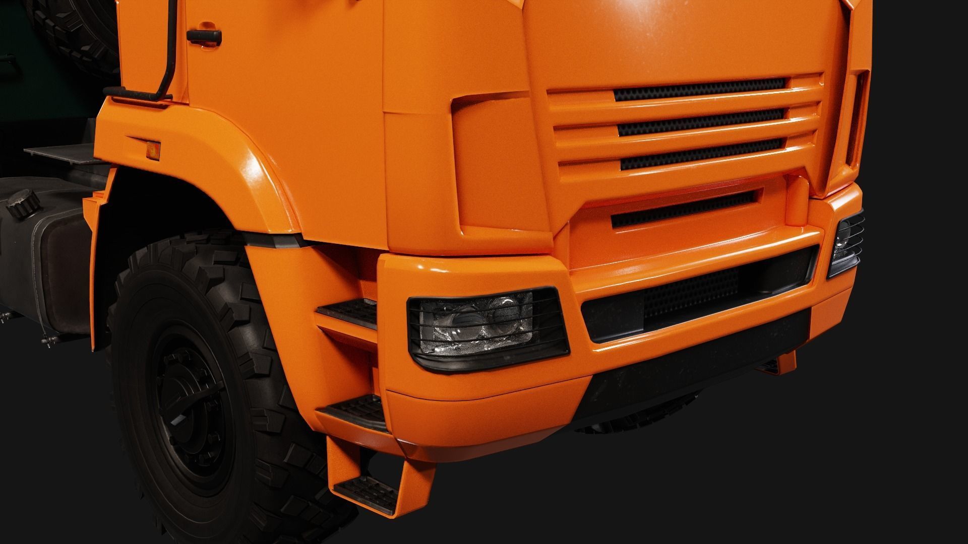 Kamaz Truck Low-poly 3D model_10
