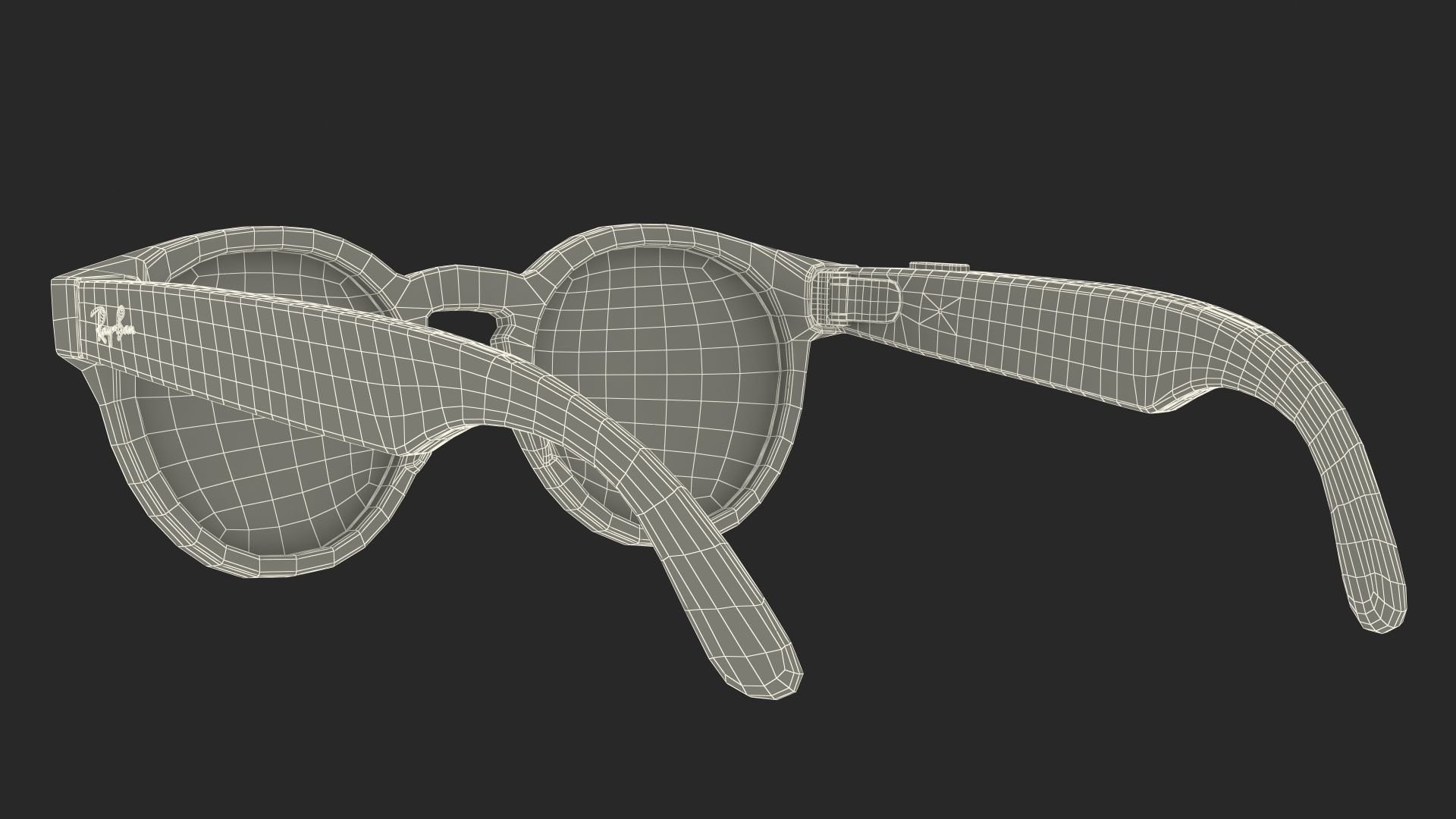 Ray Ban Stories Round Smart Glasses Brown 3D model_24
