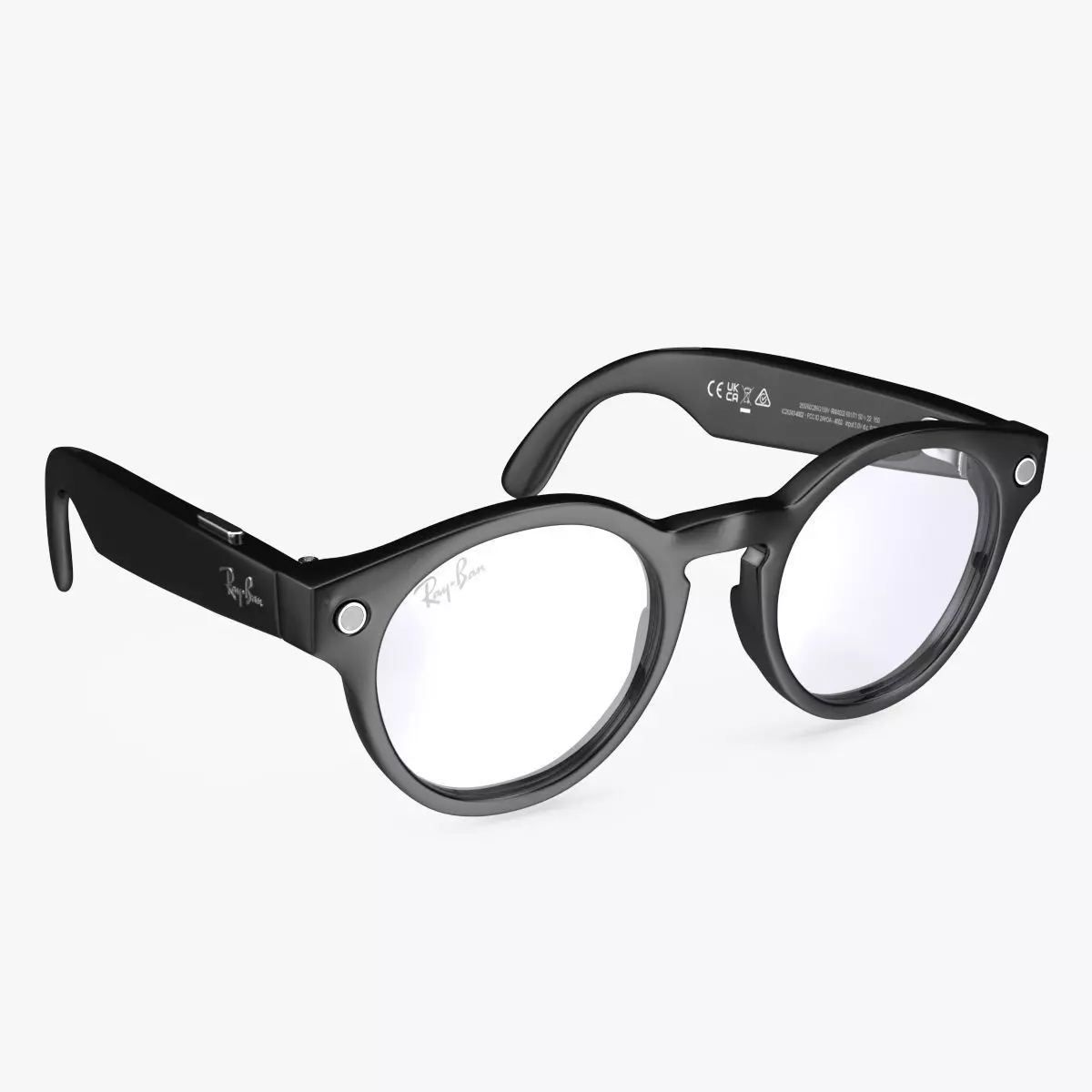 Ray Ban Stories Round Smart Glasses Brown 3D model_0