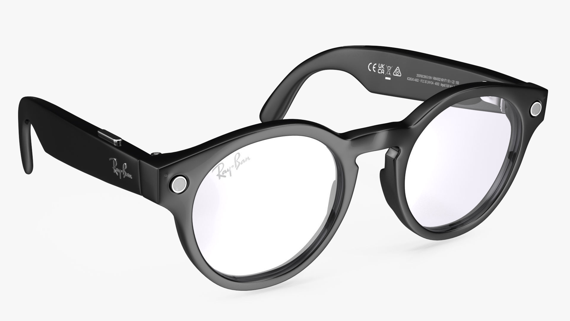Ray Ban Stories Round Smart Glasses Brown 3D model_1