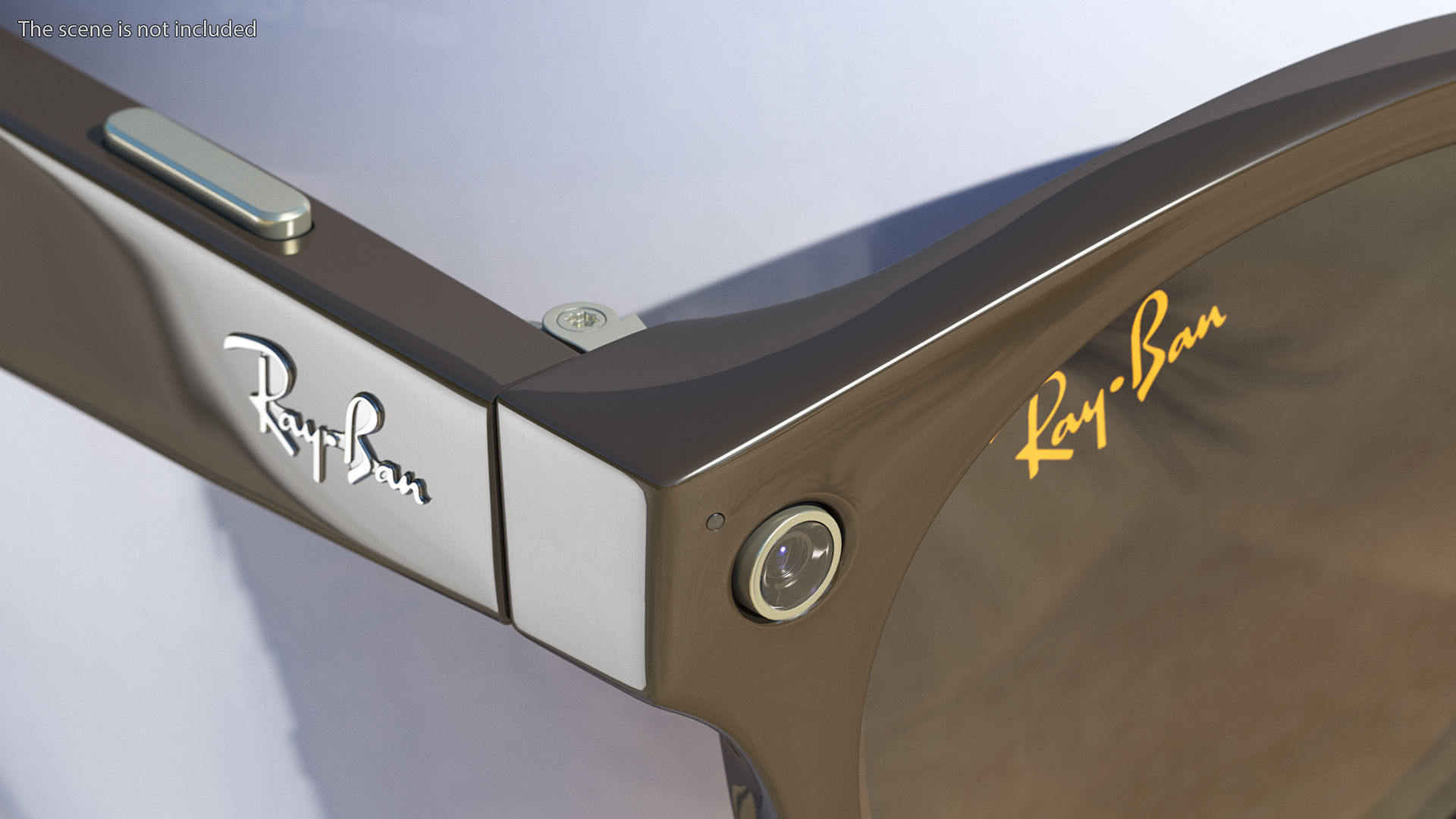 Ray Ban Stories Round Smart Glasses Brown 3D model_4
