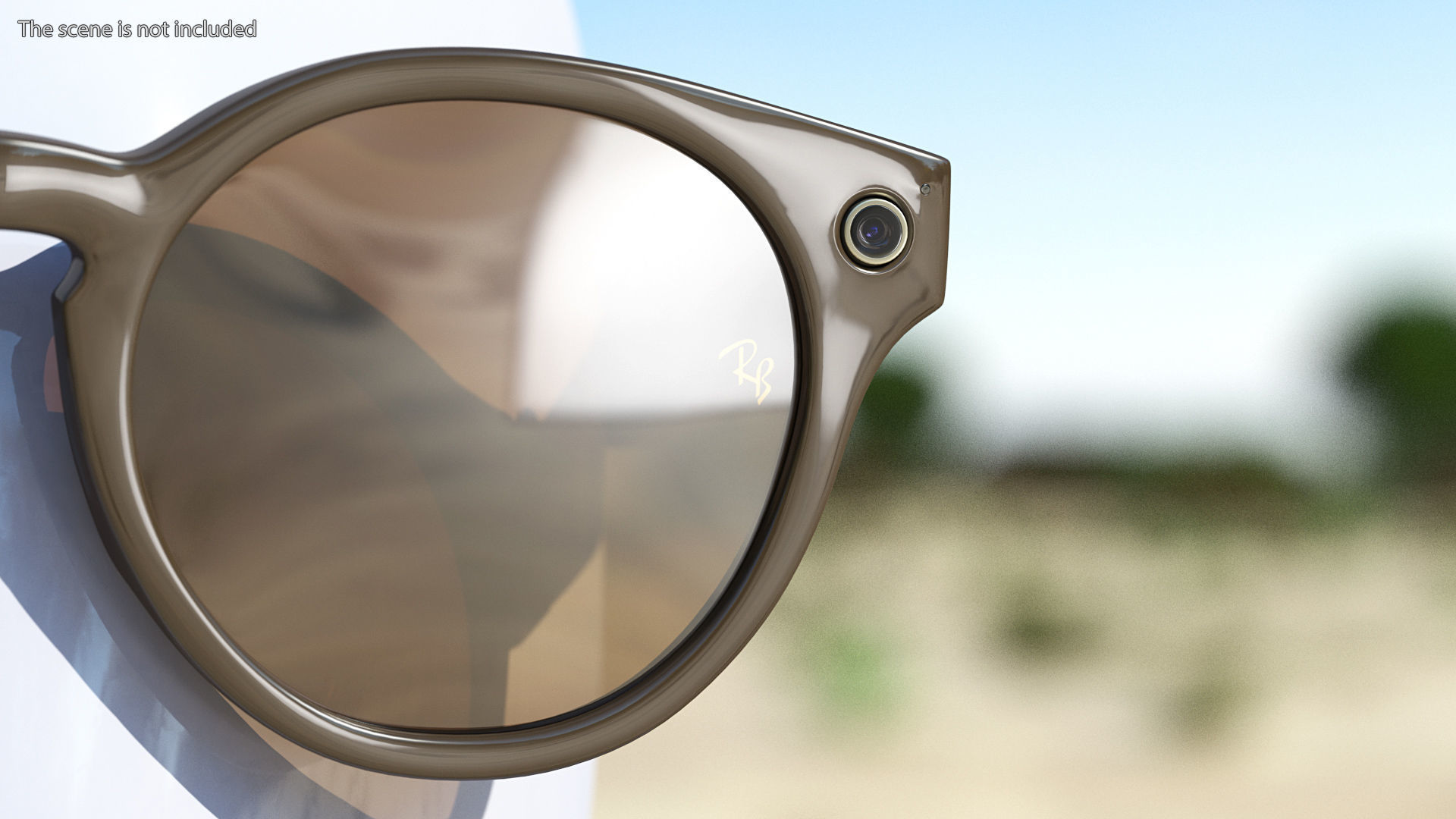 Ray Ban Stories Round Smart Glasses Brown 3D model_3