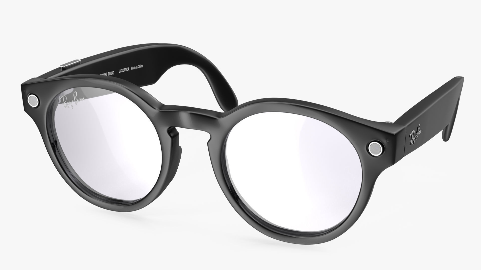 Ray Ban Stories Round Smart Glasses Brown 3D model_6