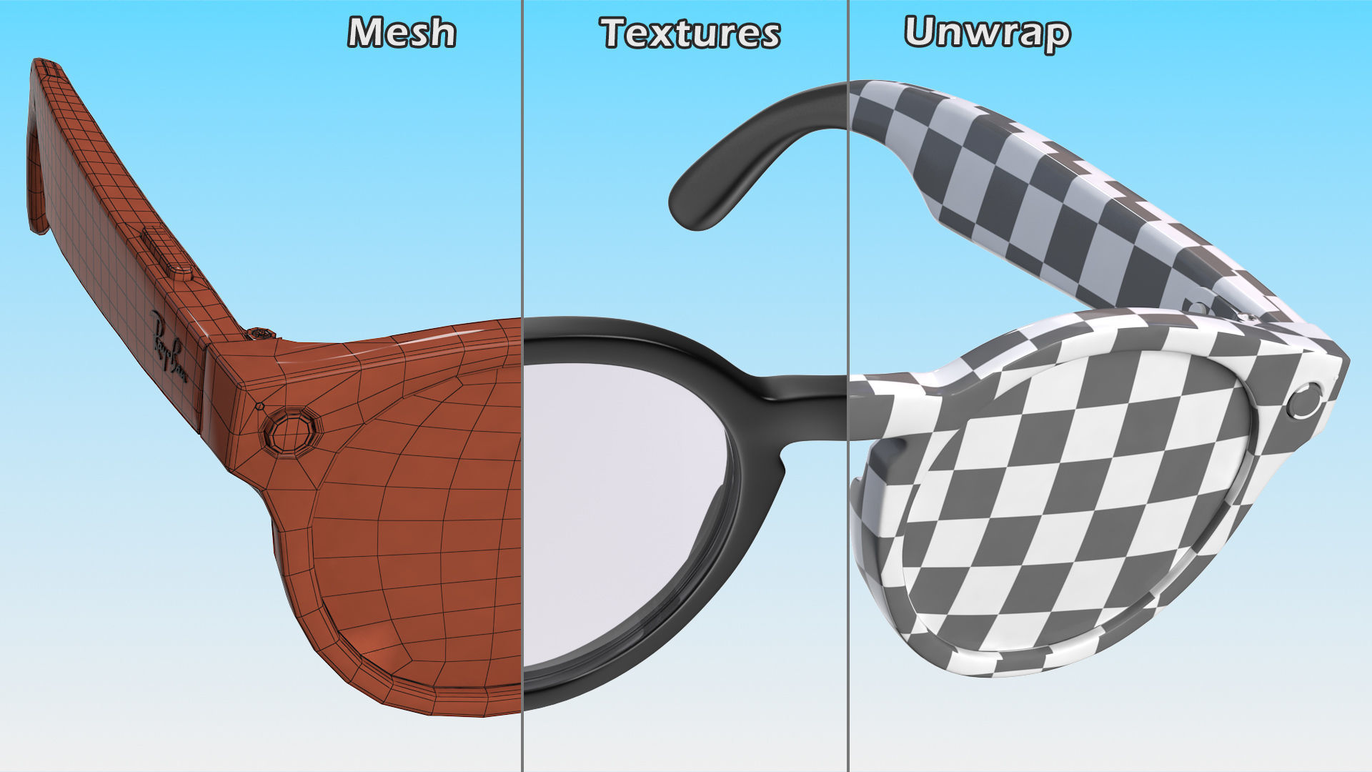 Ray Ban Stories Round Smart Glasses Brown 3D model_17