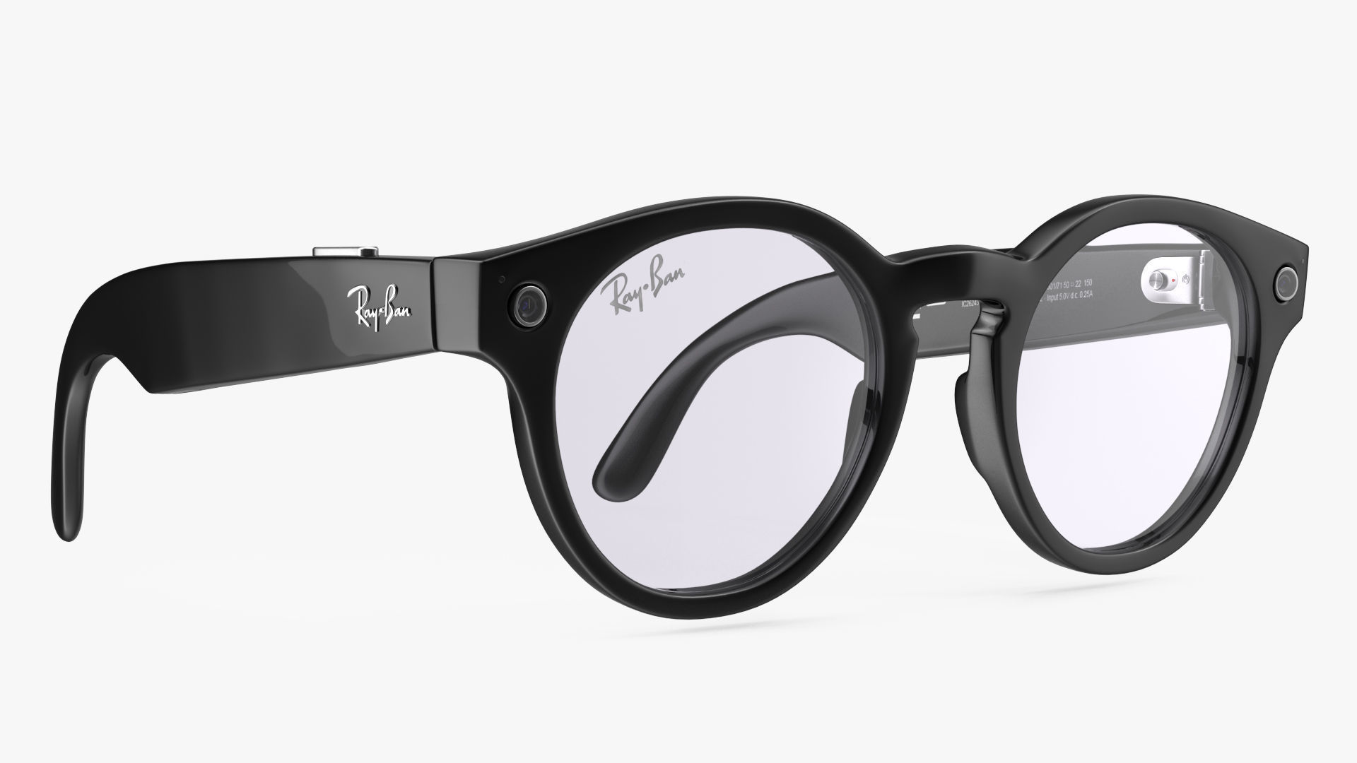 Ray Ban Stories Round Smart Glasses Brown 3D model_10