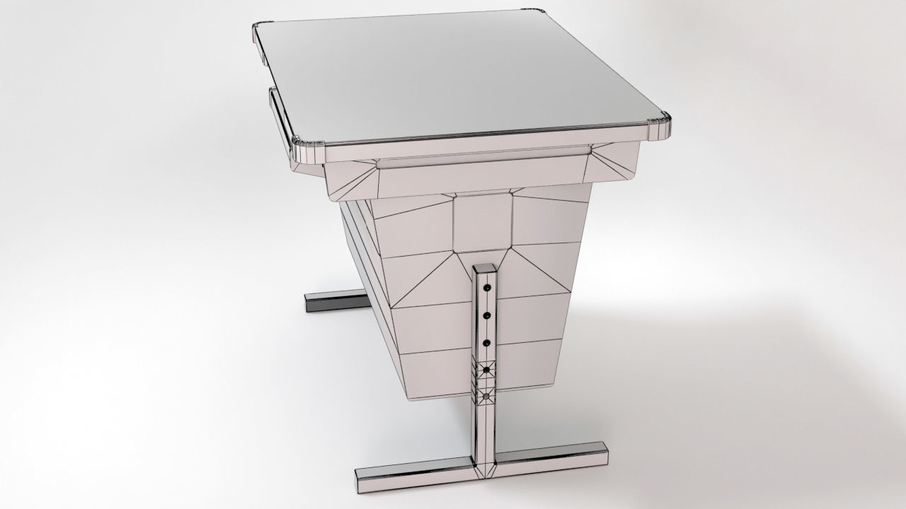 Asteroids Arcade Cocktail Cabinet Low-poly 3D model_6