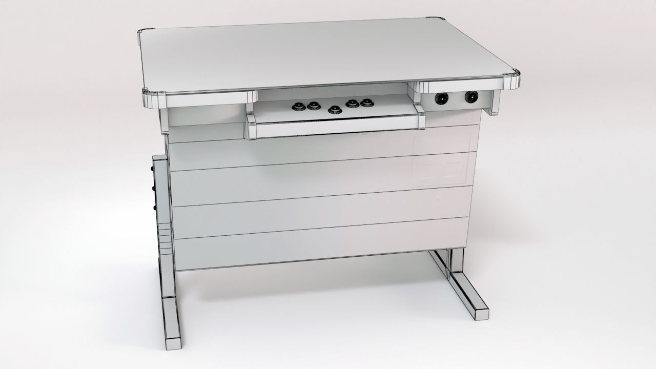 Asteroids Arcade Cocktail Cabinet Low-poly 3D model_2