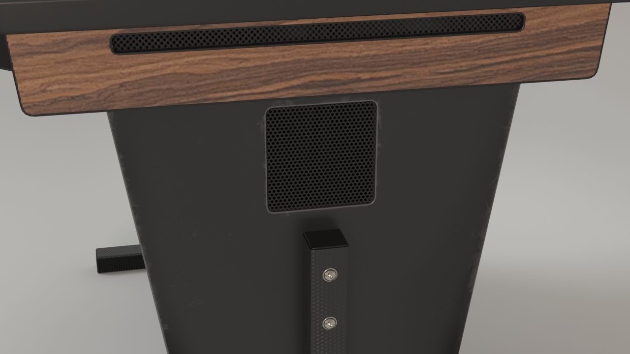Asteroids Arcade Cocktail Cabinet Low-poly 3D model_11