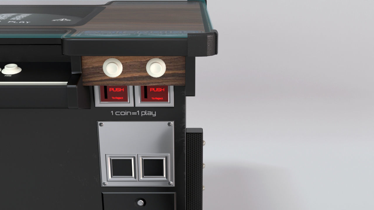 Asteroids Arcade Cocktail Cabinet Low-poly 3D model_15