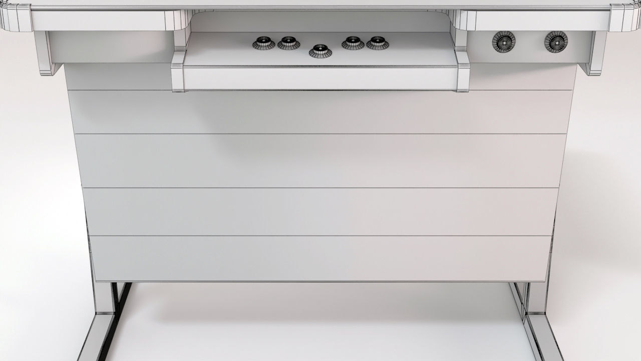 Asteroids Arcade Cocktail Cabinet Low-poly 3D model_8