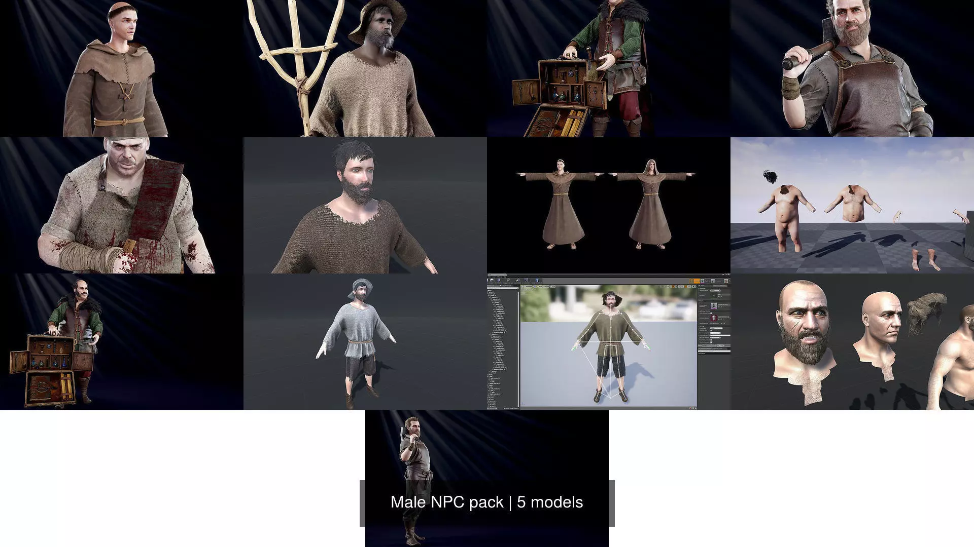 Male NPC pack 3D Model Collection_22