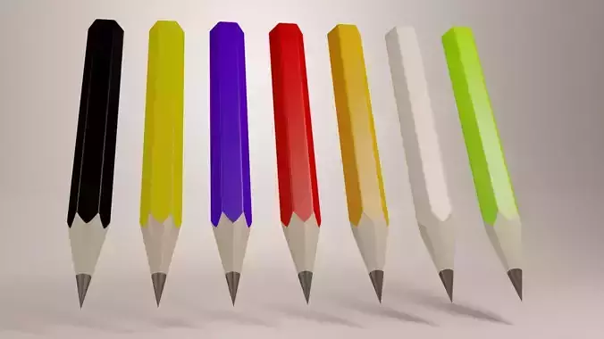 Pencils 3D Model pencil and pencil