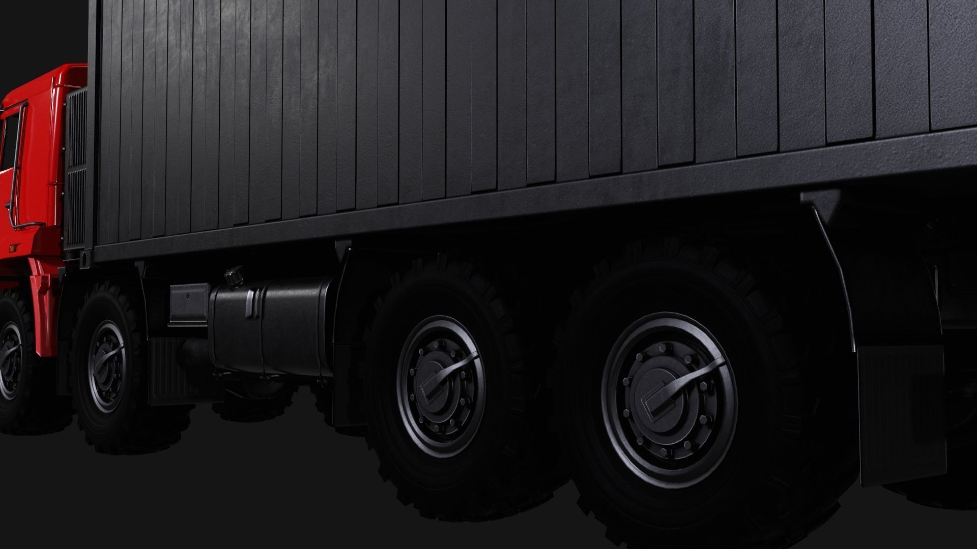 Kamaz Truck Low-poly 3D model_9