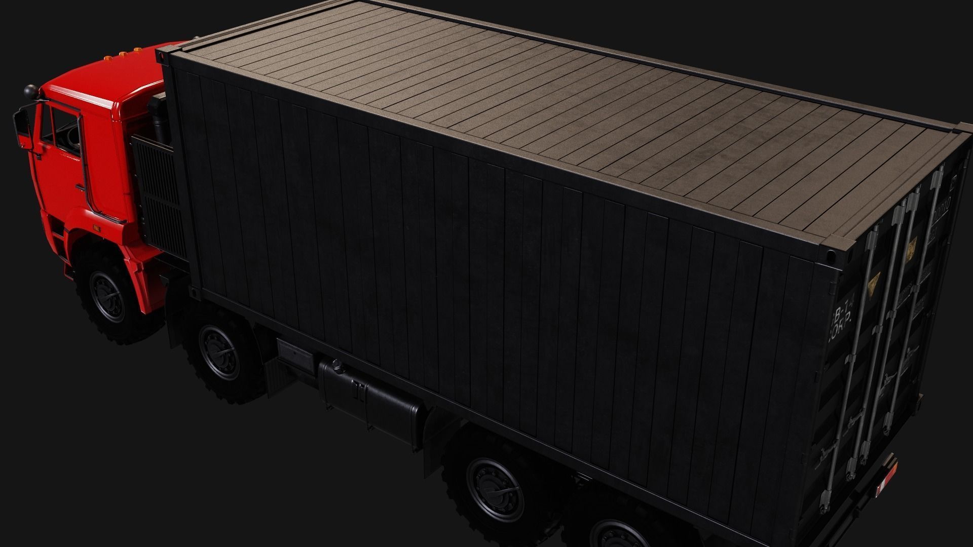 Kamaz Truck Low-poly 3D model_7