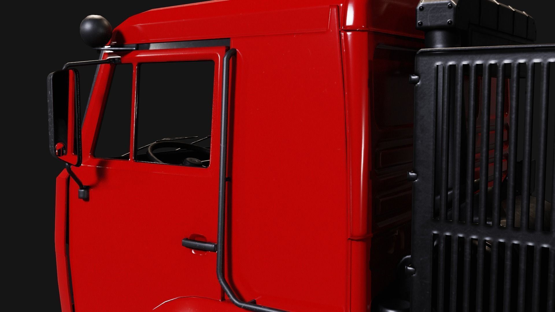 Kamaz Truck Low-poly 3D model_11