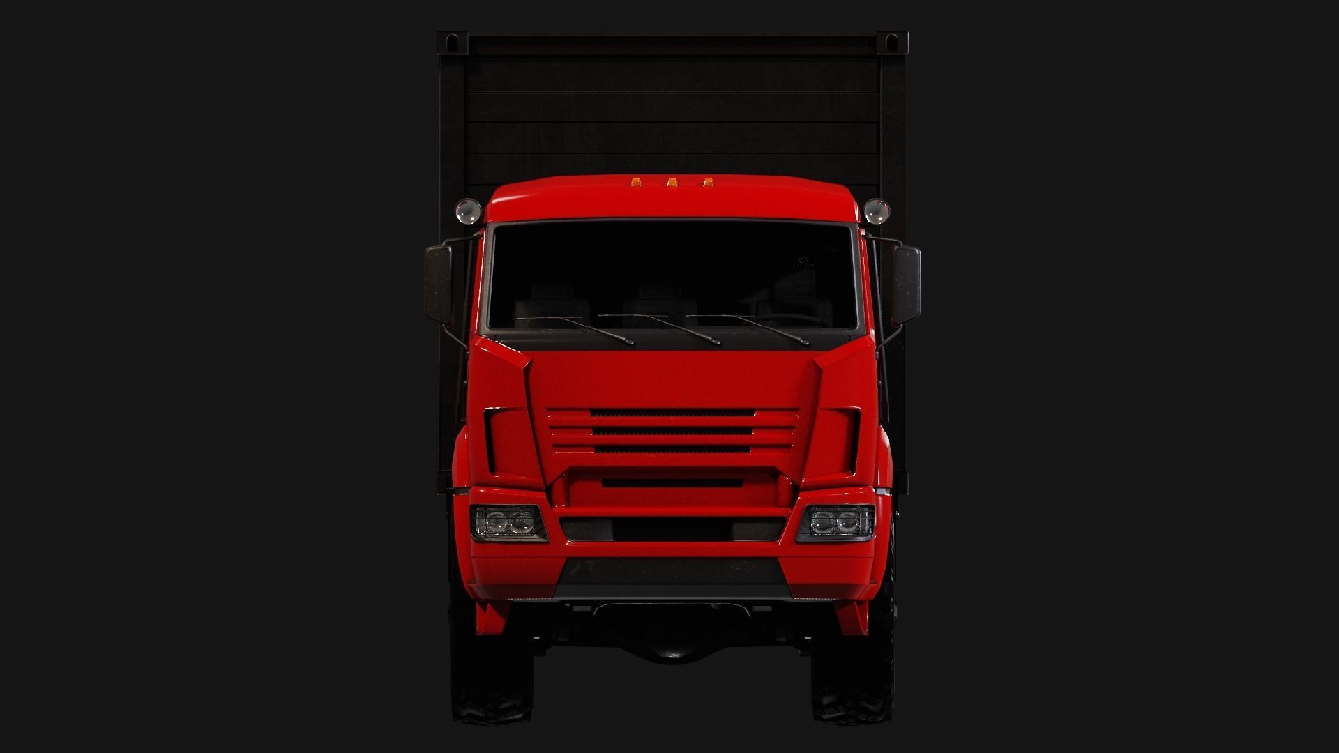 Kamaz Truck Low-poly 3D model_5