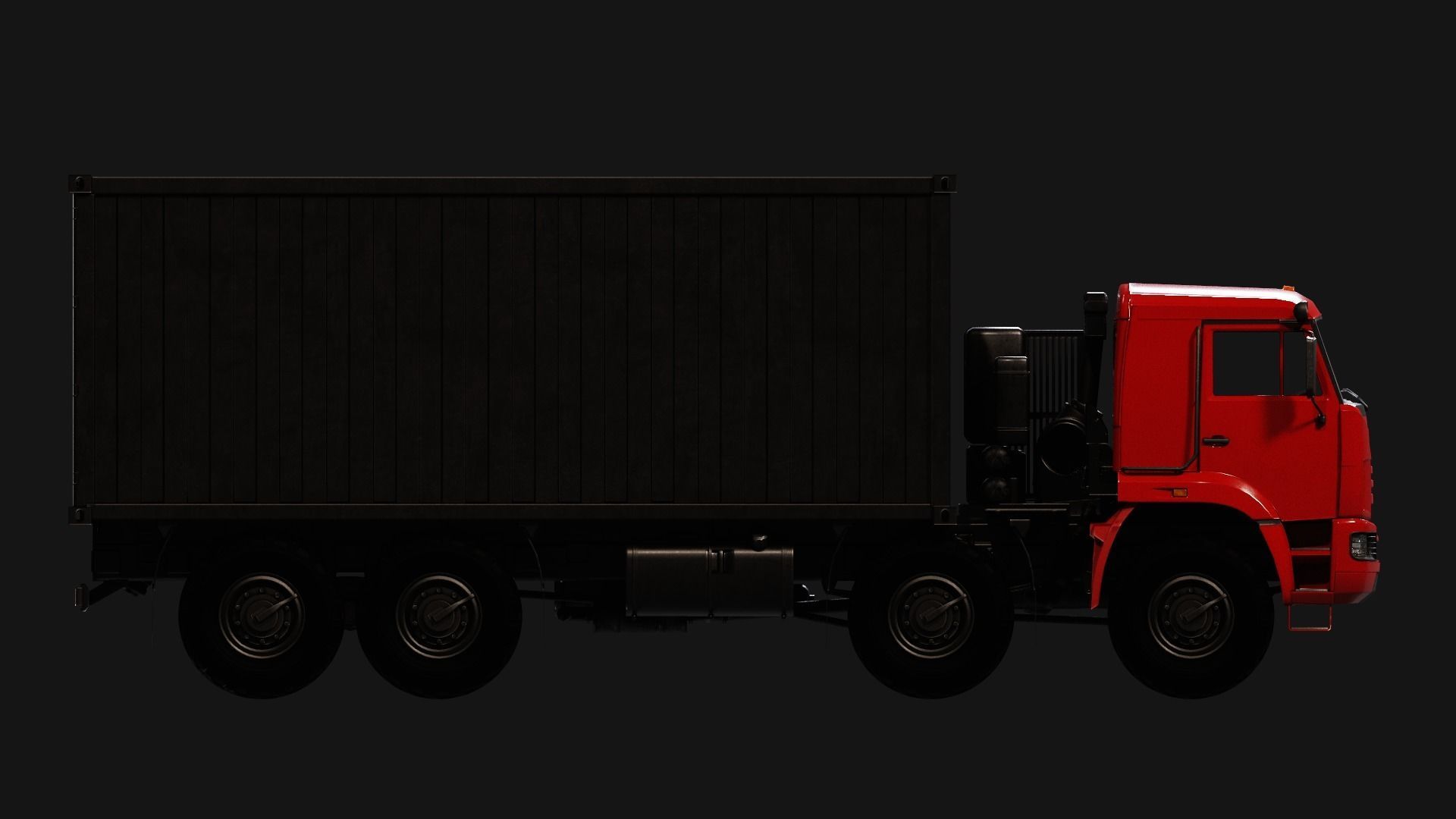 Kamaz Truck Low-poly 3D model_3