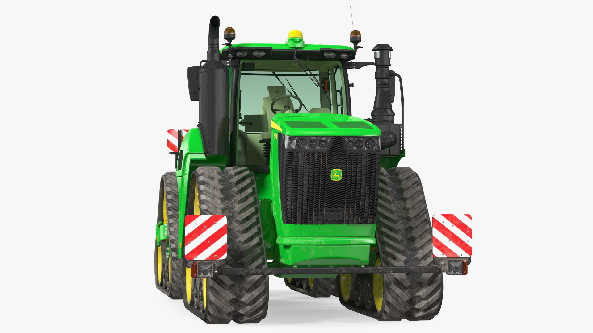 John Deere Four Track 9RX Series Tractor Dirty Rigged 3D model_13