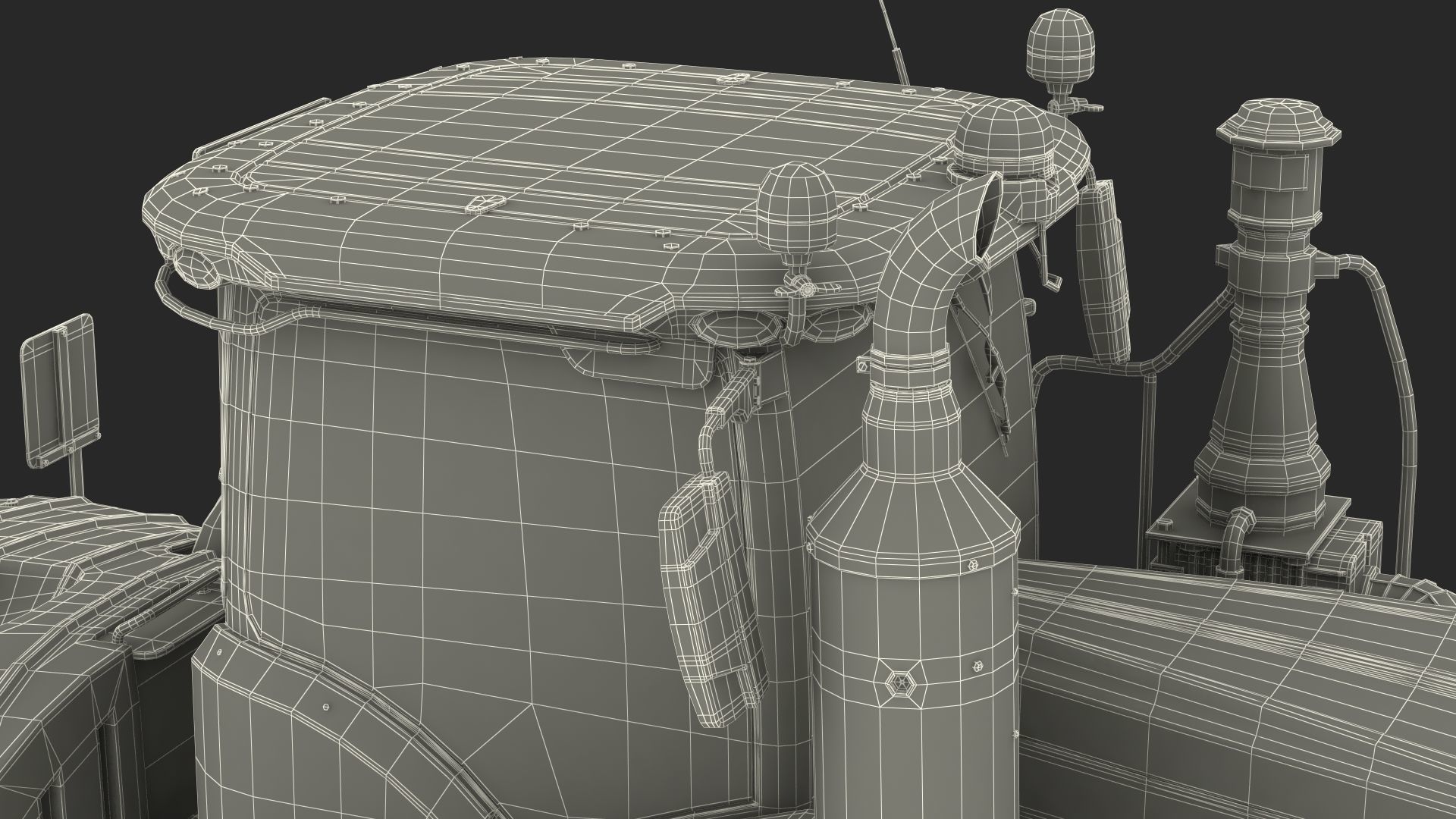 John Deere Four Track 9RX Series Tractor Dirty Rigged 3D model_40